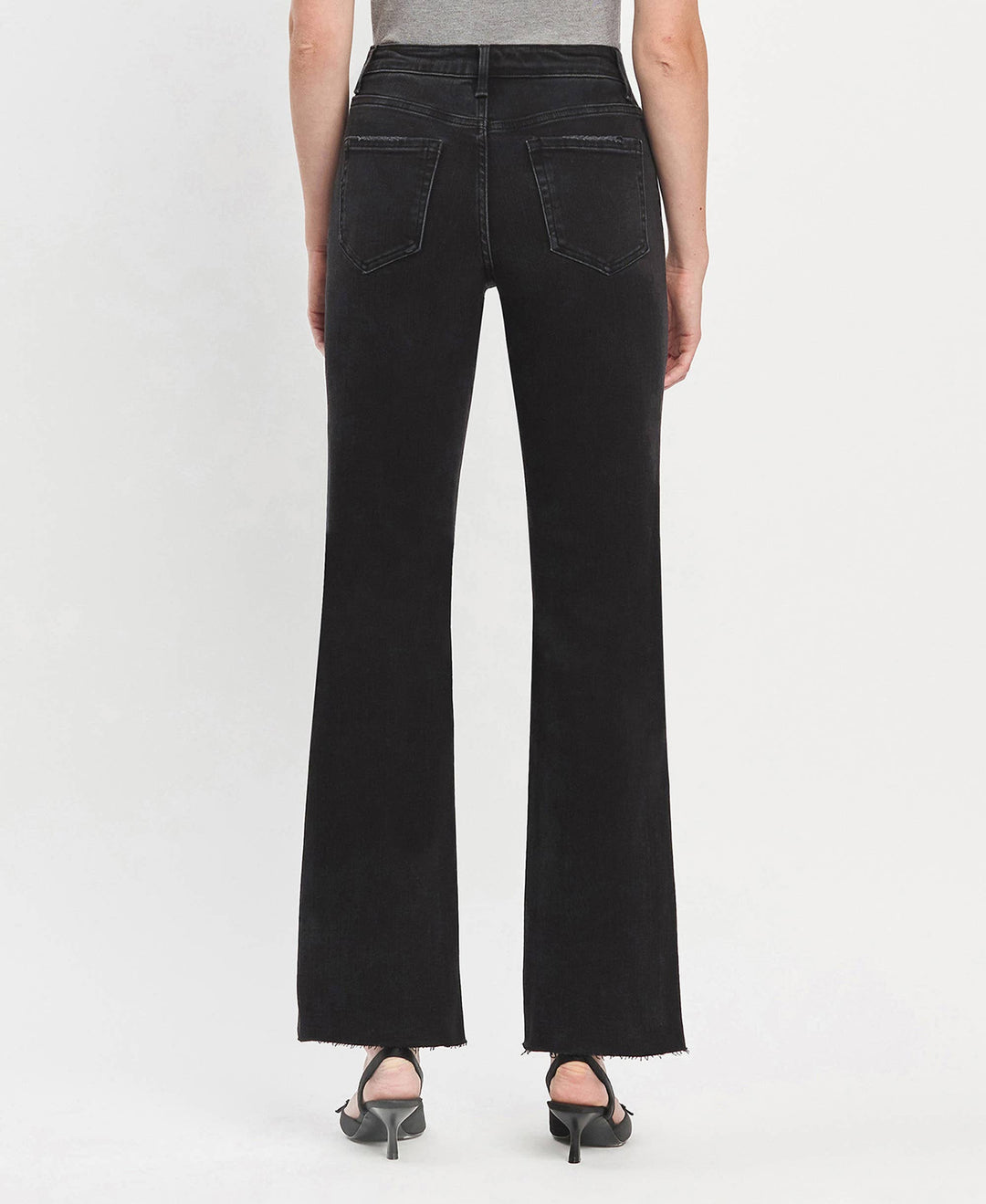 Smooth High Rise Slim Wide Jeans