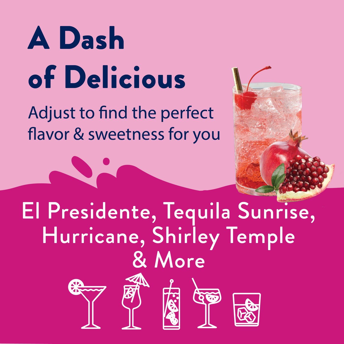 Sugar Free Grenadine Syrup - 375ml Bar Syrup Mixer