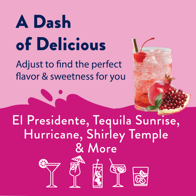 Sugar Free Grenadine Syrup - 375ml Bar Syrup Mixer