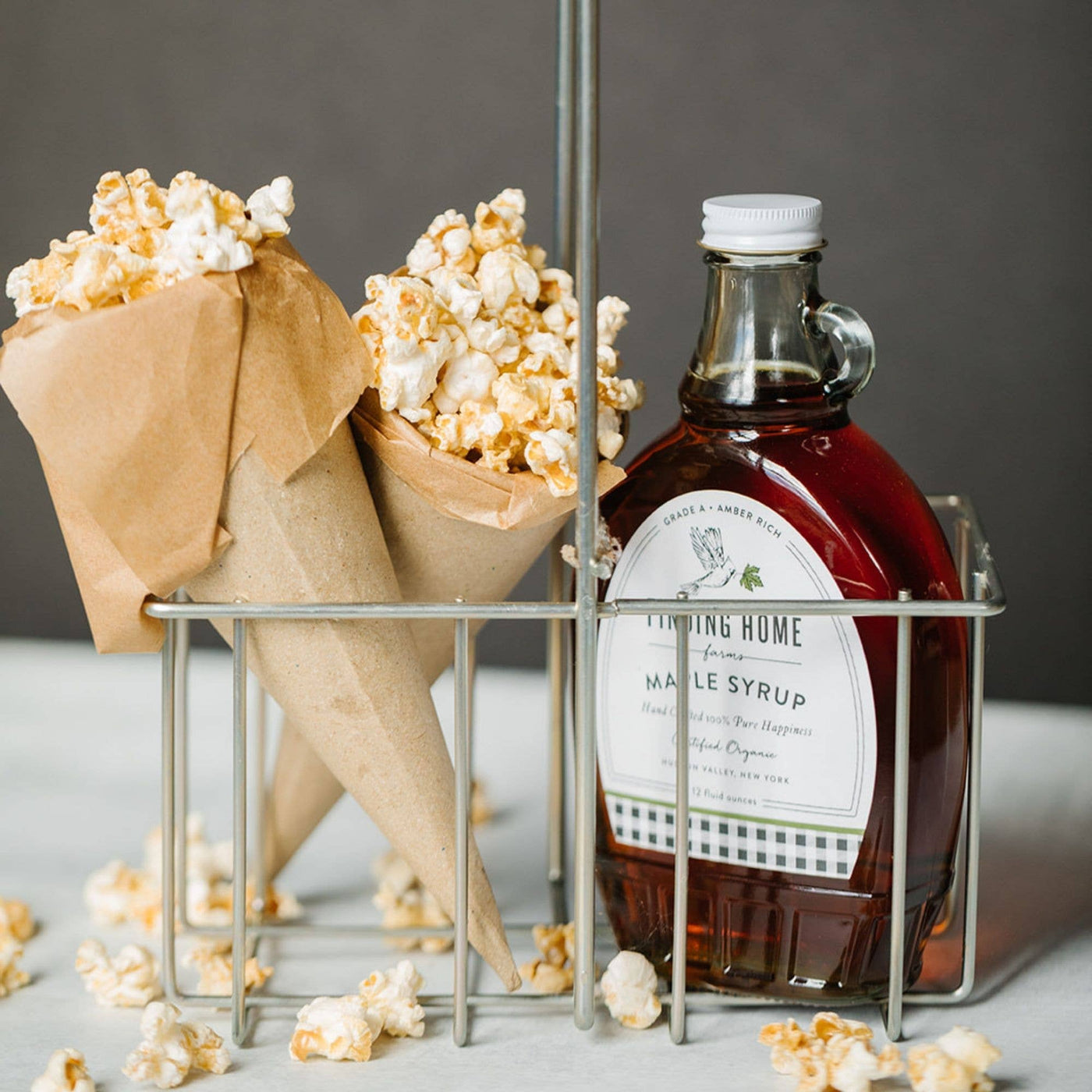 100% Pure Organic Maple Syrup - 12 oz Decorative Glass