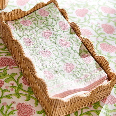 Floral Block Print 3-Ply Paper Dinner Napkin