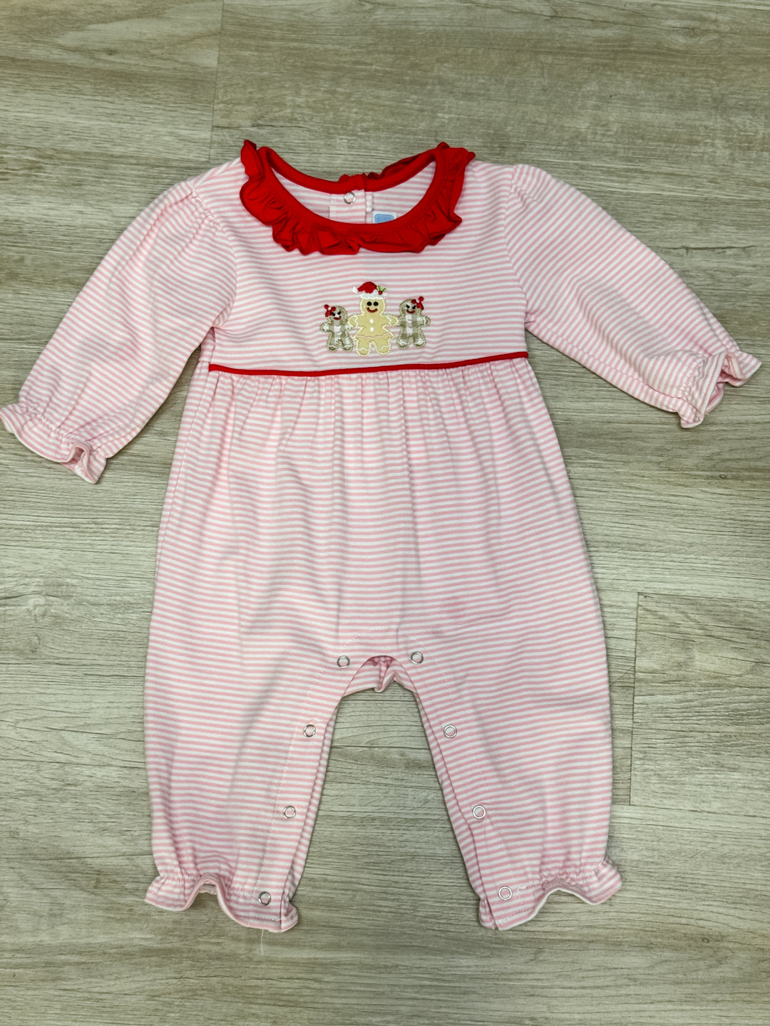 Gingerbread Ruffle Romper