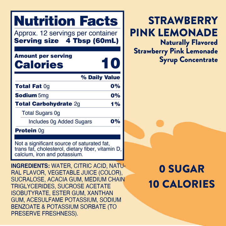 Strawberry Pink Lemonade Syrup Concentrate