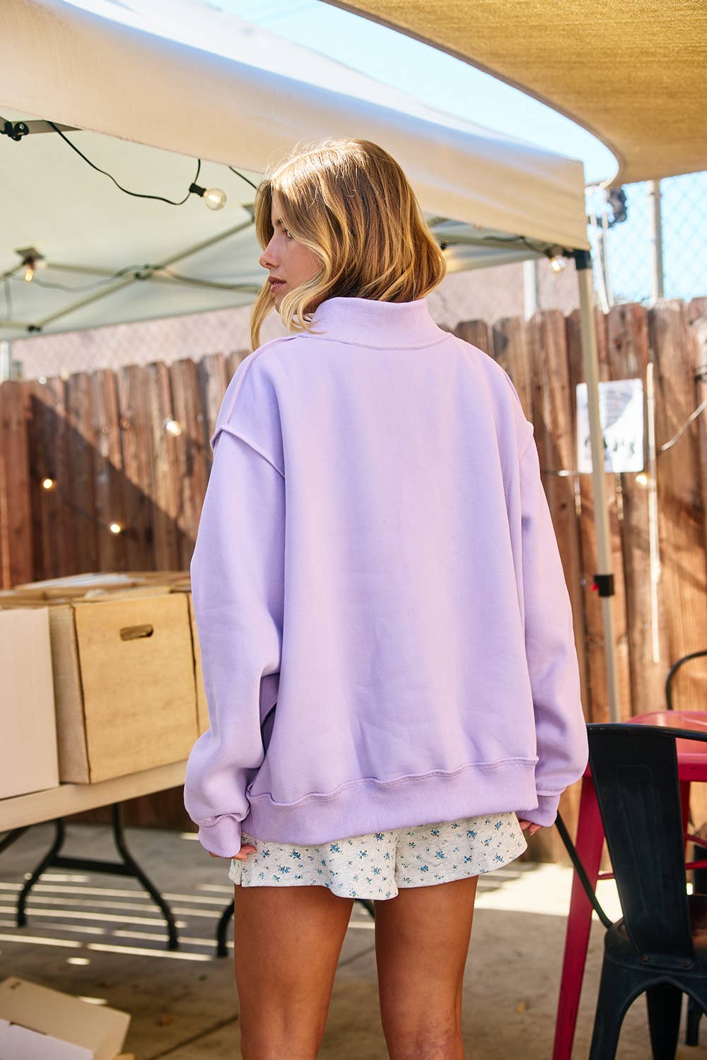 JESUS Embroidered Mock Neck Sweatshirt