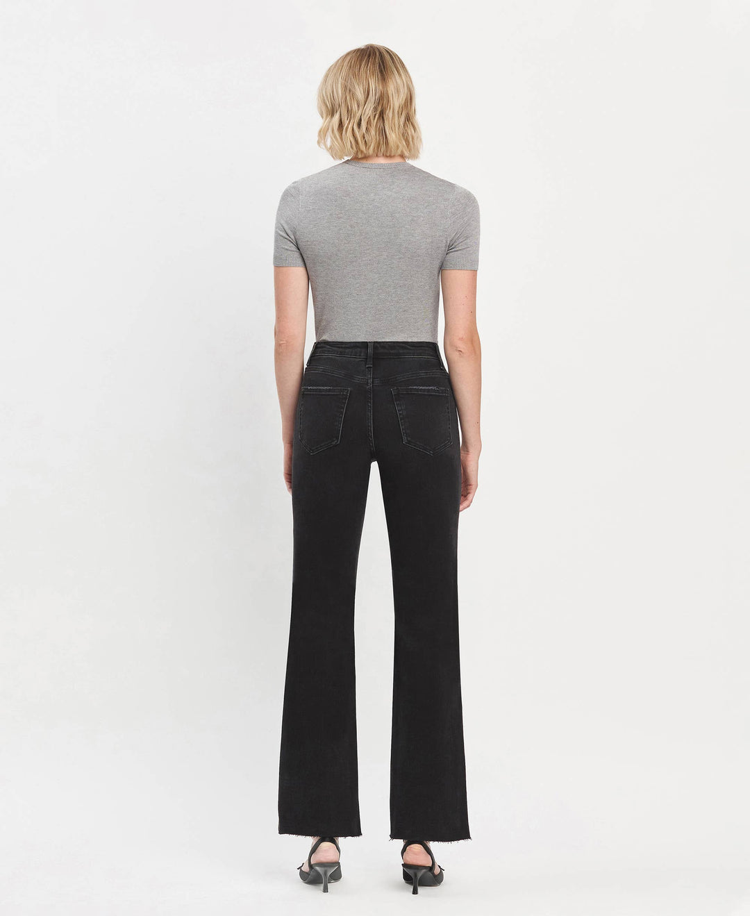 Smooth High Rise Slim Wide Jeans