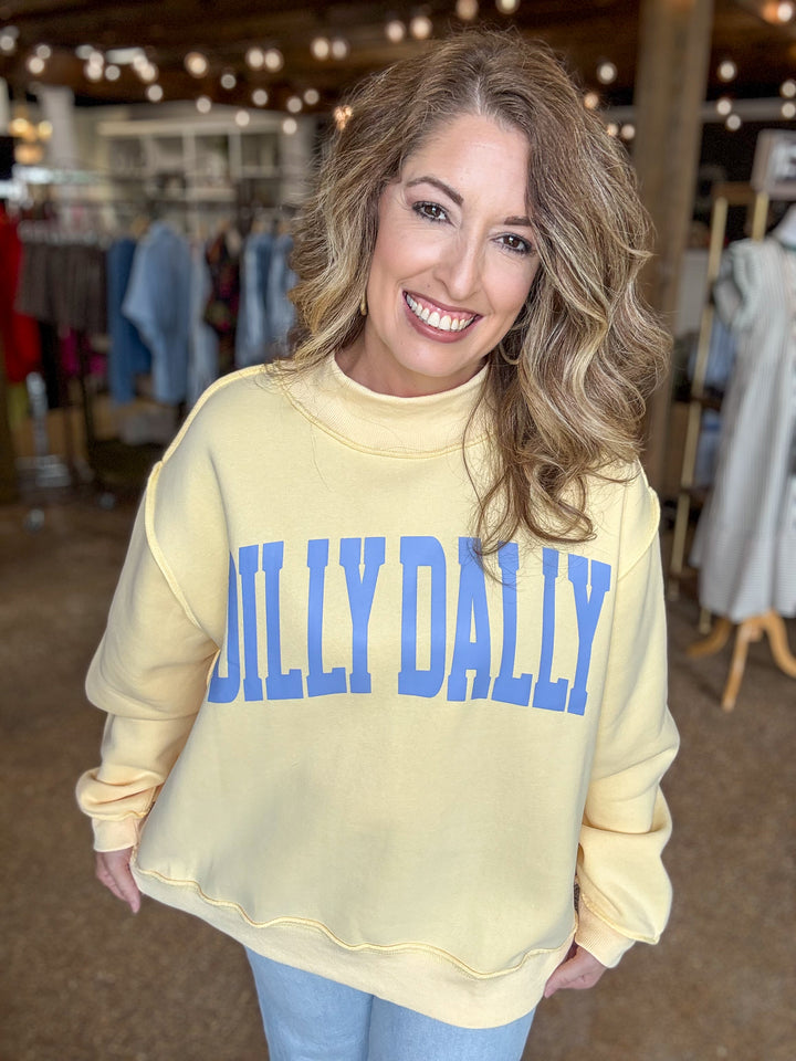 DILLYDALLY Mockneck Sweatshirt