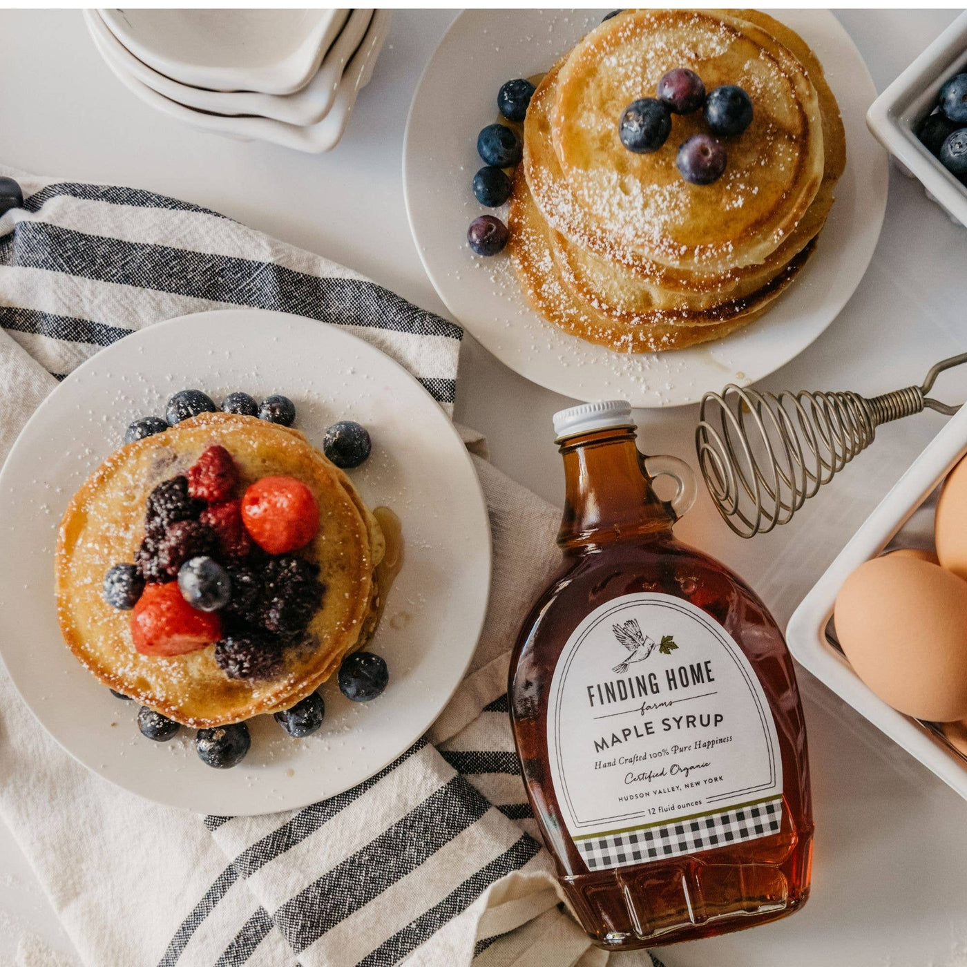 100% Pure Organic Maple Syrup - 12 oz Decorative Glass