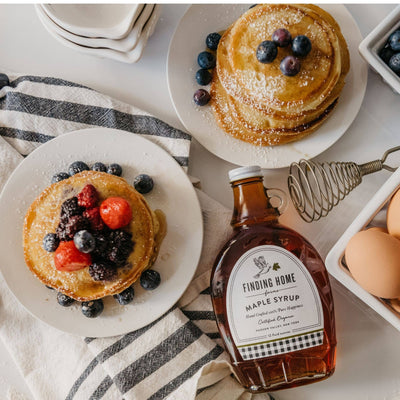 100% Pure Organic Maple Syrup - 12 oz Decorative Glass