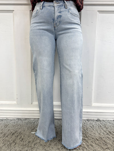 Drift Away Mid Rise Wide Jean