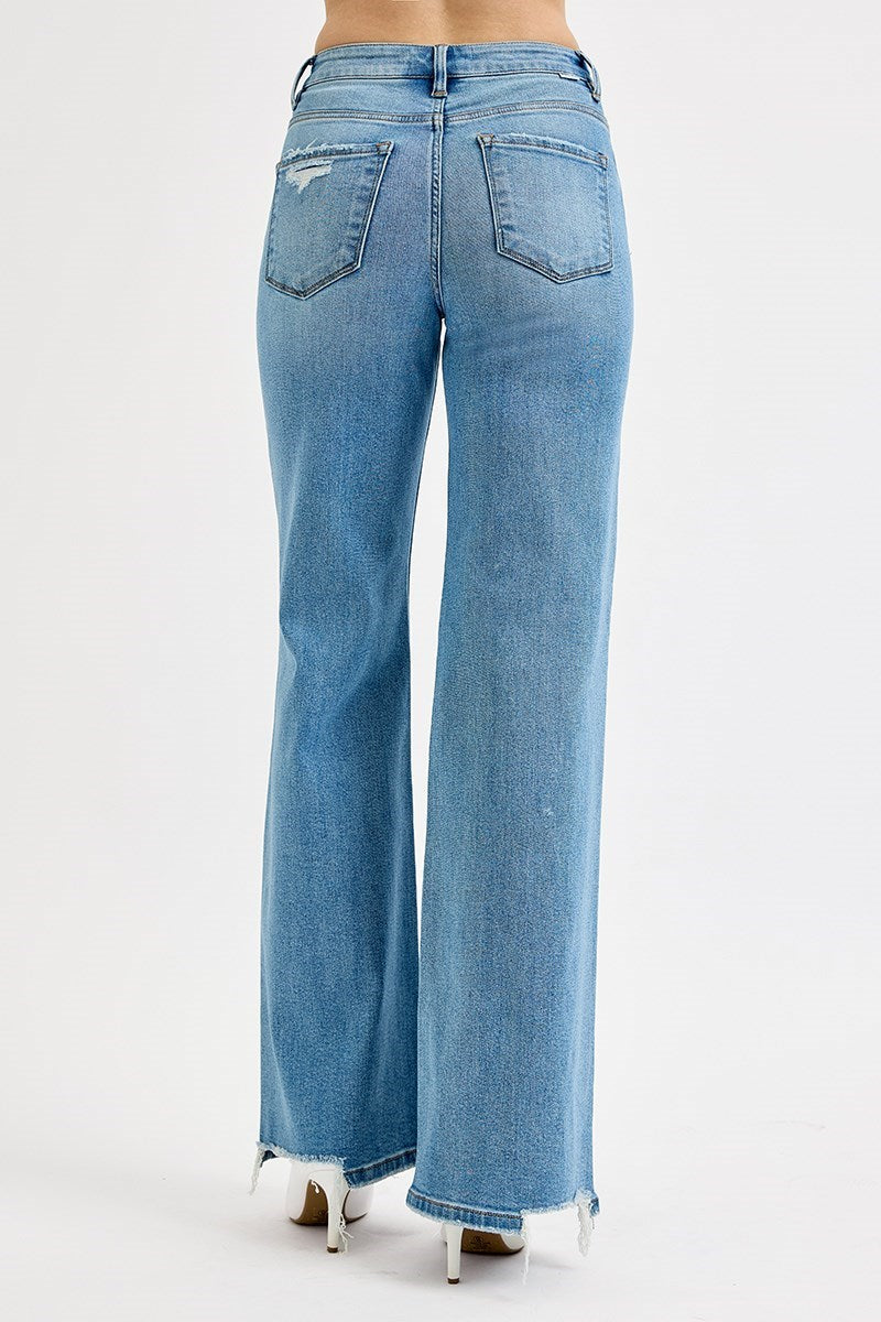 Simply Polished Tummy Control High Rise Wide Leg Plus Size Jeans