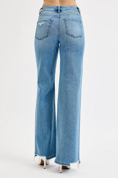 Simply Polished Tummy Control High Rise Wide Leg Plus Size Jeans