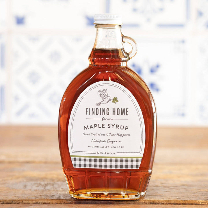 100% Pure Organic Maple Syrup - 12 oz Decorative Glass