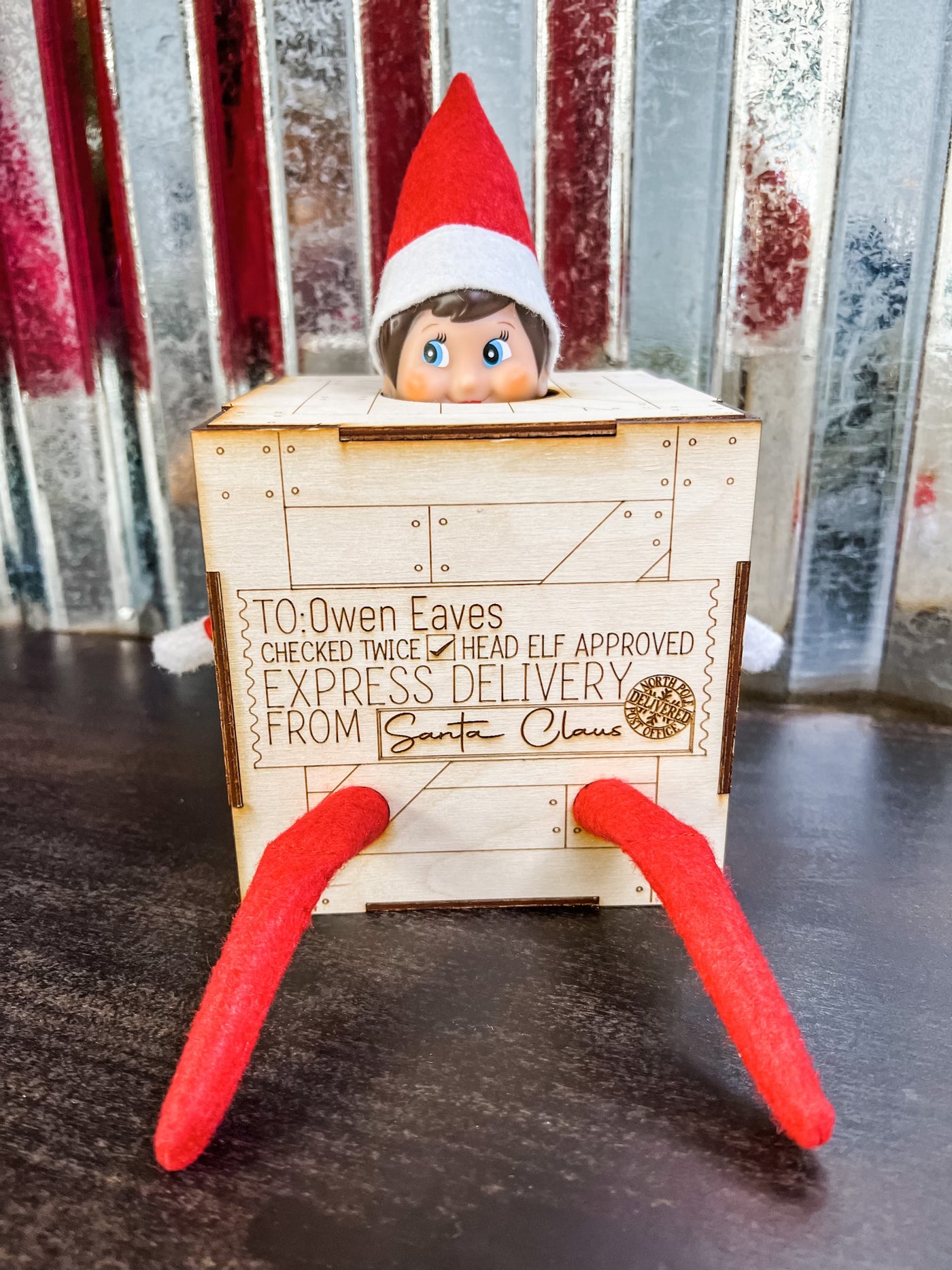 Customized Elf Shipping Crate